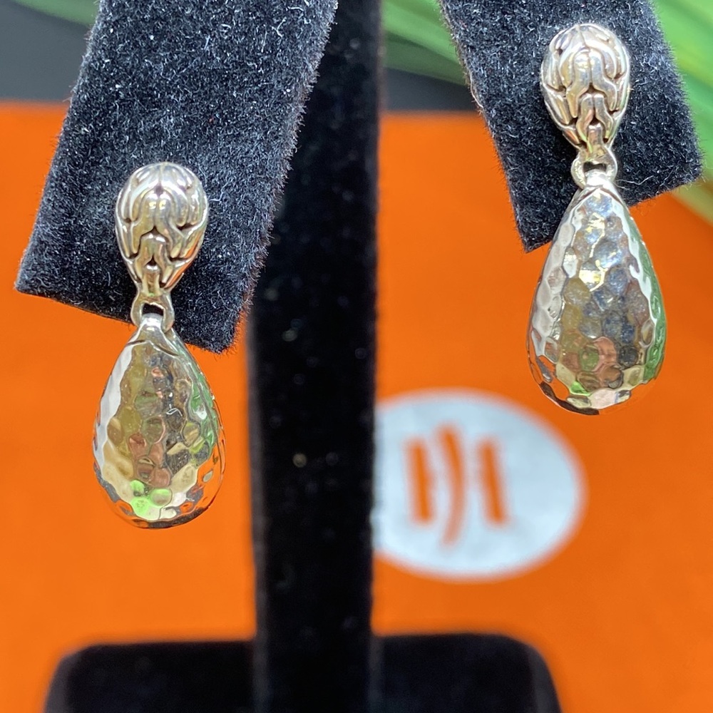 John Hardy Palu Silver Earrings
